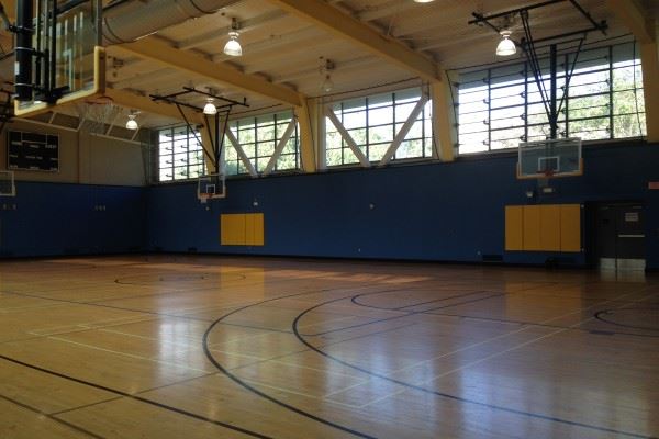 Indoor basketball court